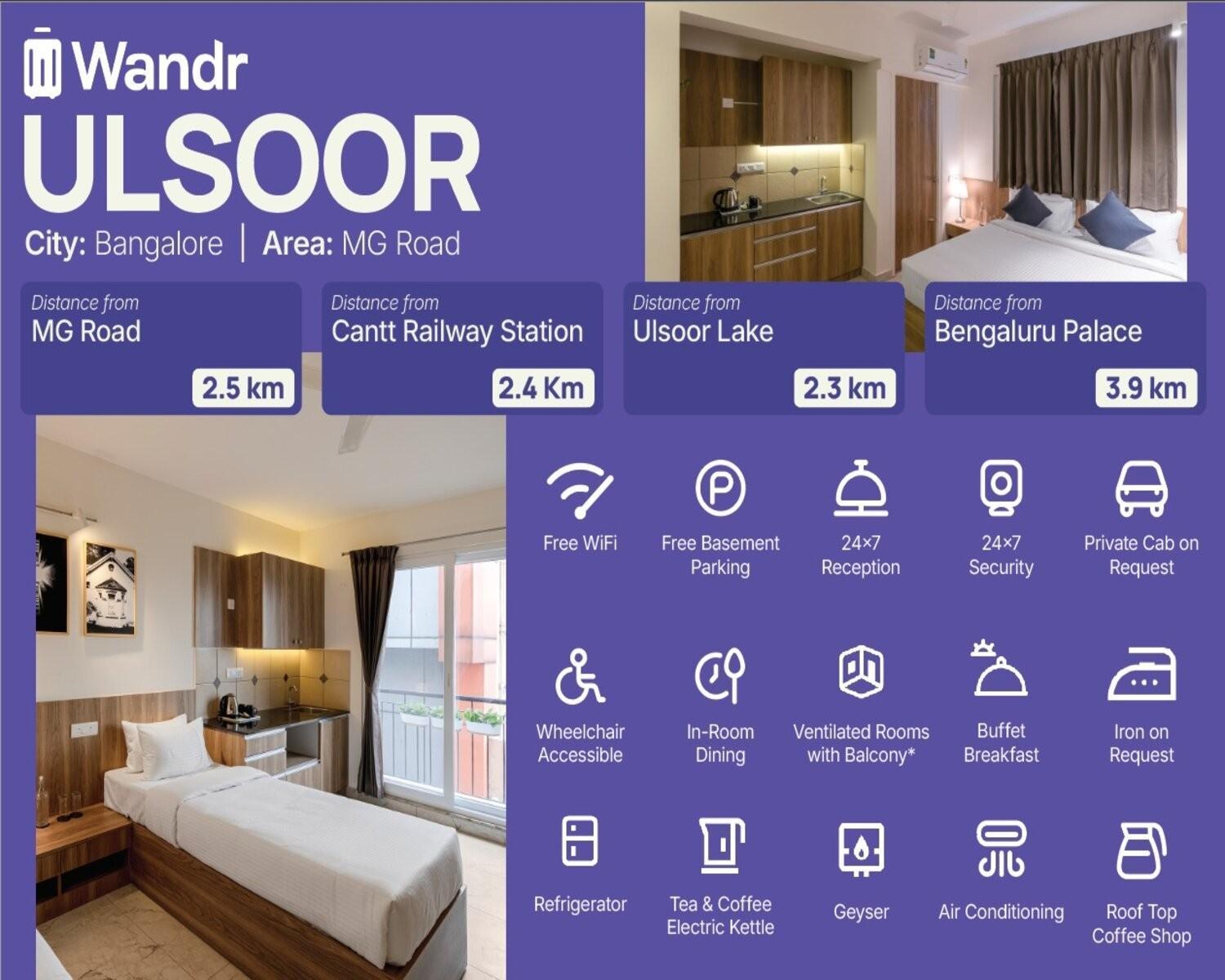 Wandr Hotel- Near Mg Road Bangalore Eksteriør billede